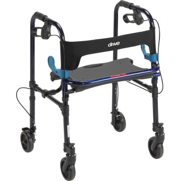 Clever Lite Walker With Seat And Loop Lock Brakes